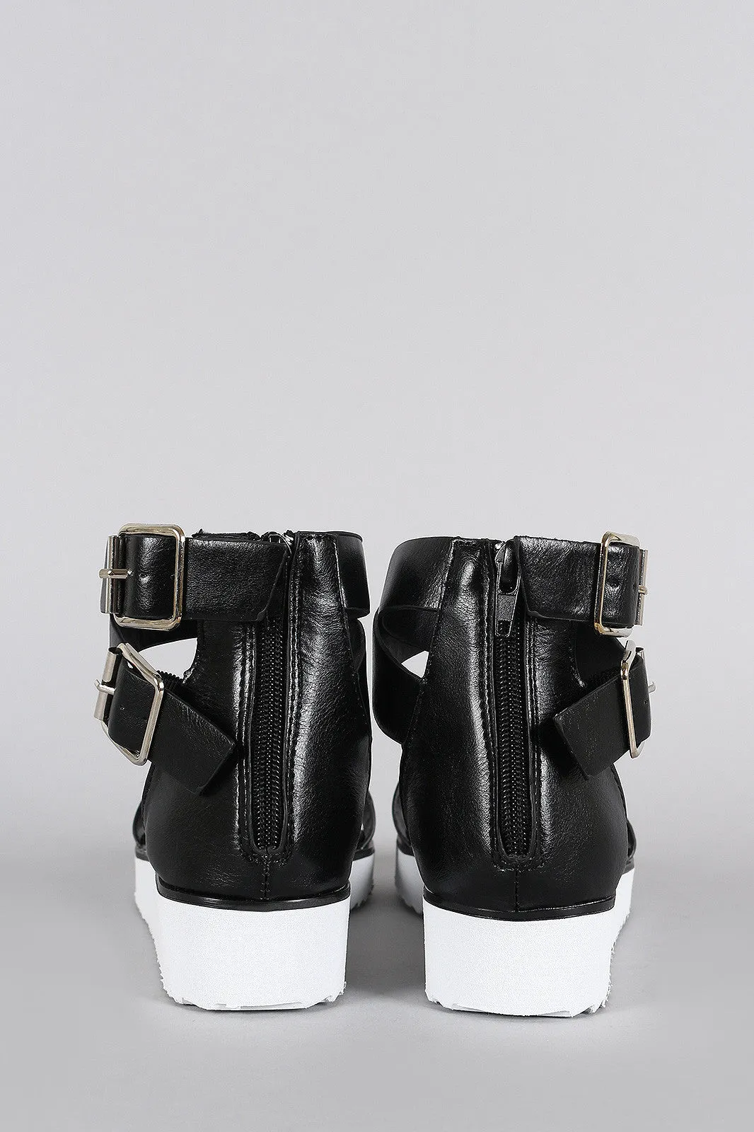 Bamboo Ankle Wrap Flatform Sandal