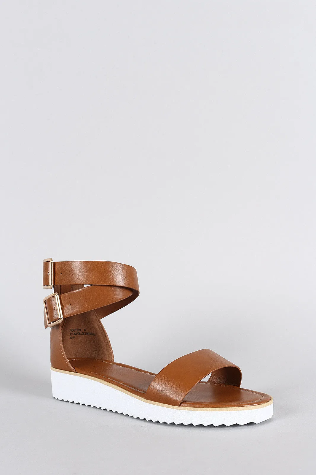 Bamboo Ankle Wrap Flatform Sandal