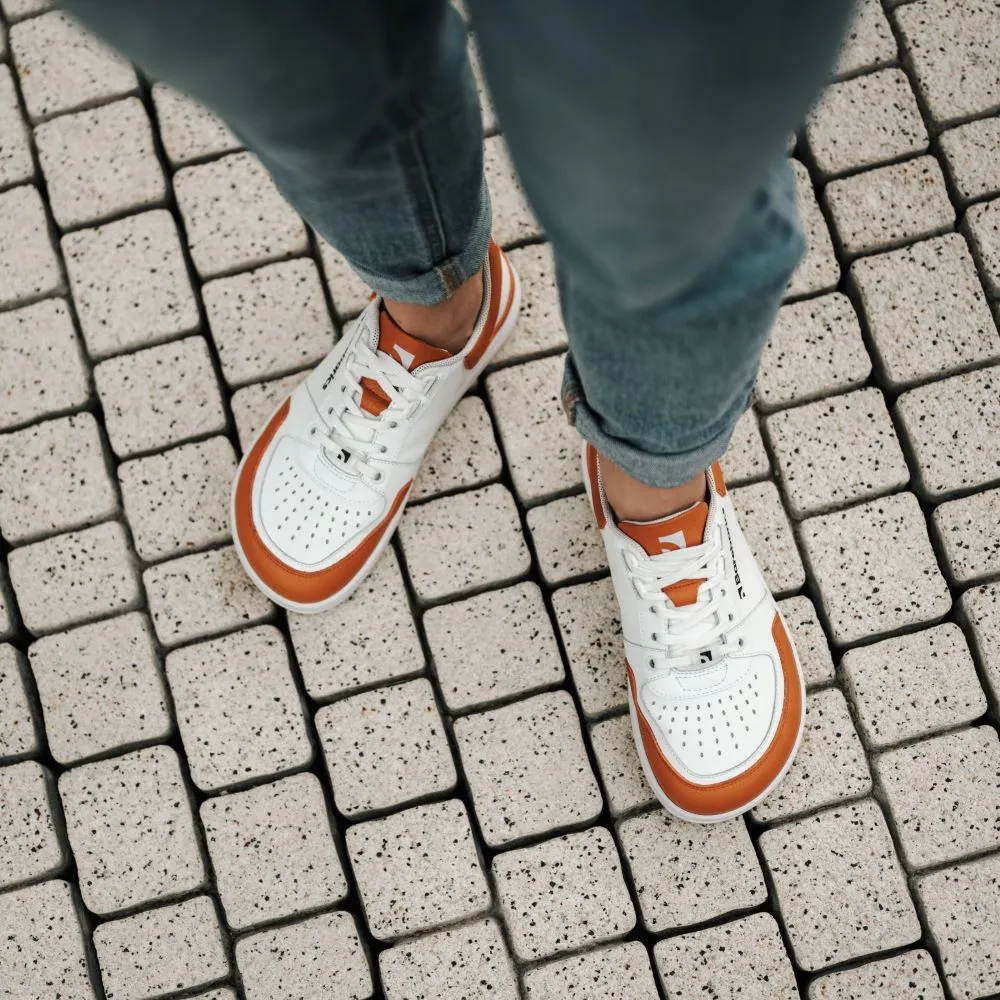 Barebarics Wave Leather Sneaker - White & Orange 45 - Like New