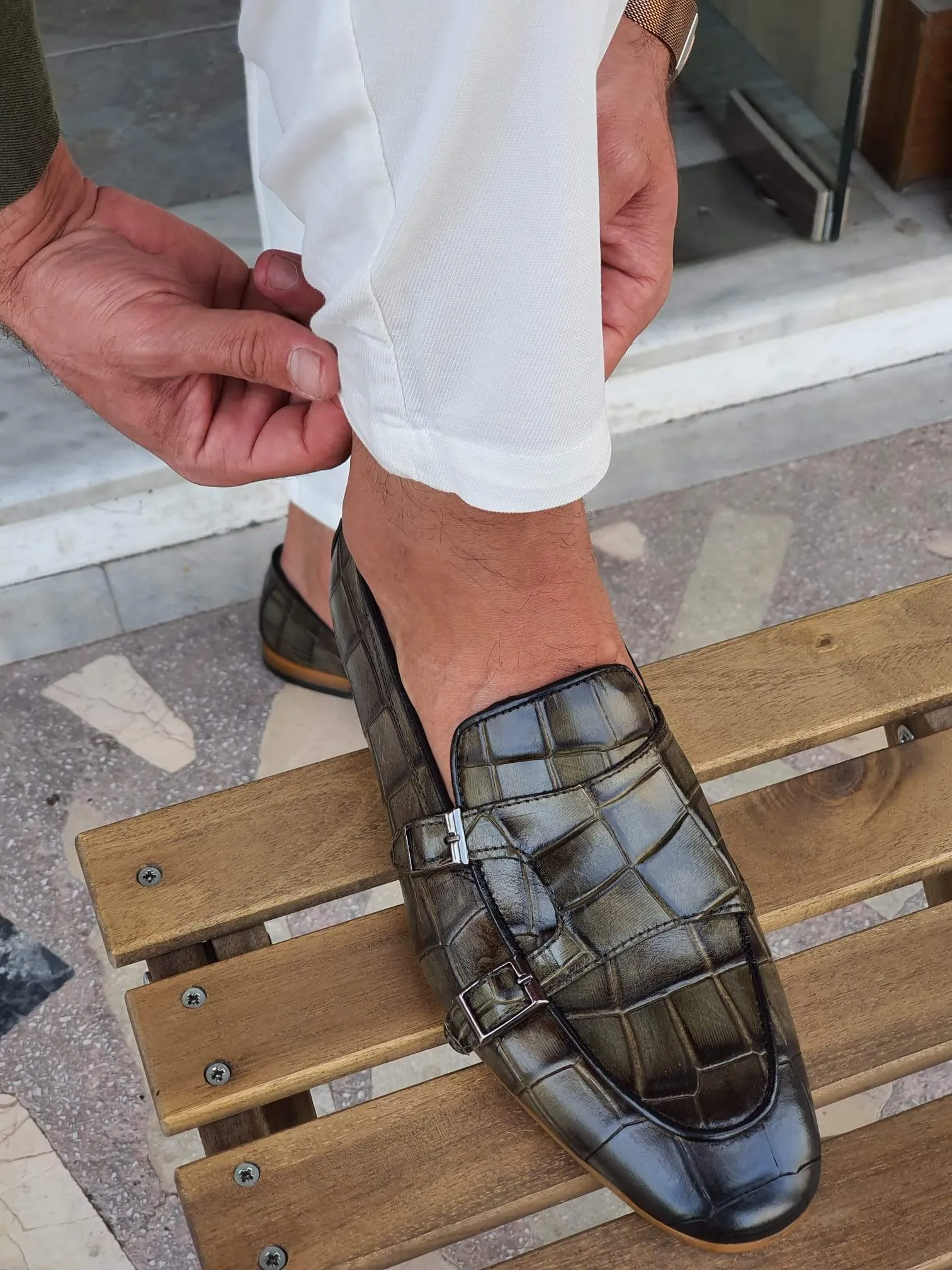Bergamo Khaki Sardinelli Shoes