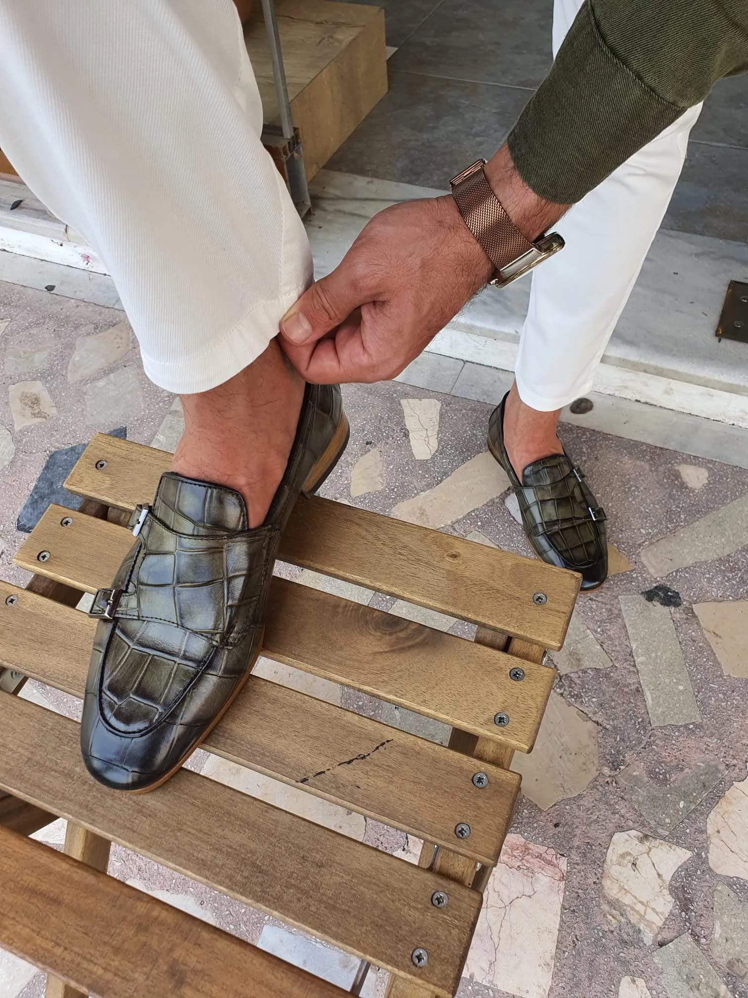 Bergamo Khaki Sardinelli Shoes
