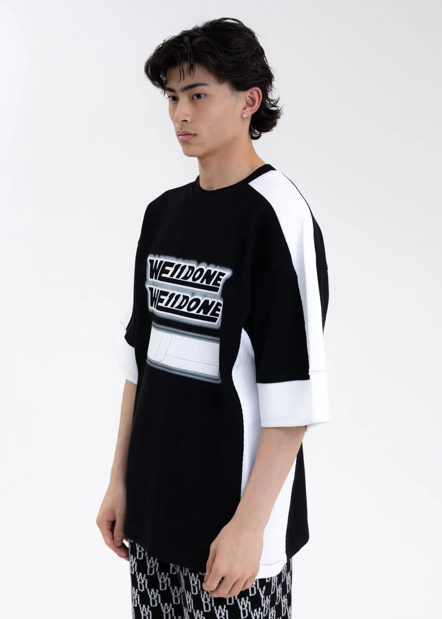 BLACK OVERSIZED FOOTBALL SHIRT