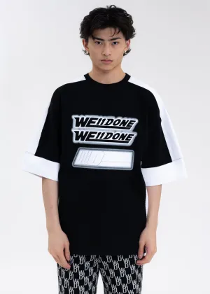 BLACK OVERSIZED FOOTBALL SHIRT