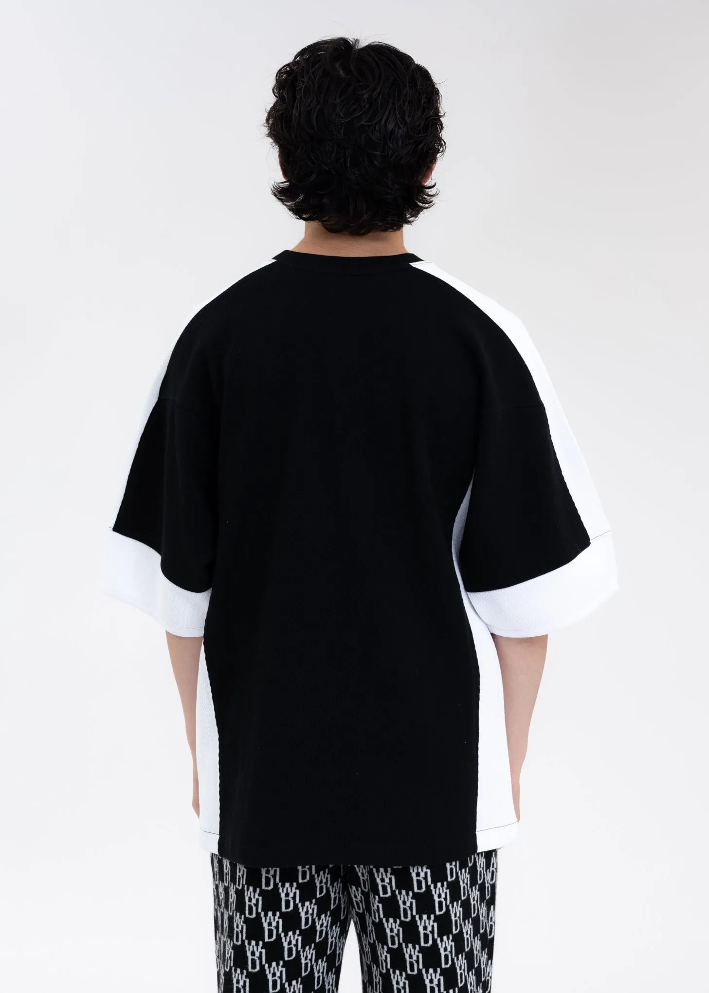 BLACK OVERSIZED FOOTBALL SHIRT
