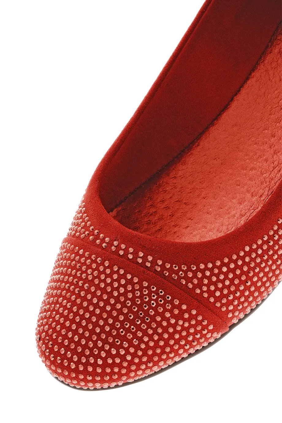 BLINK AUGUSTA Red Studded Ballerinas