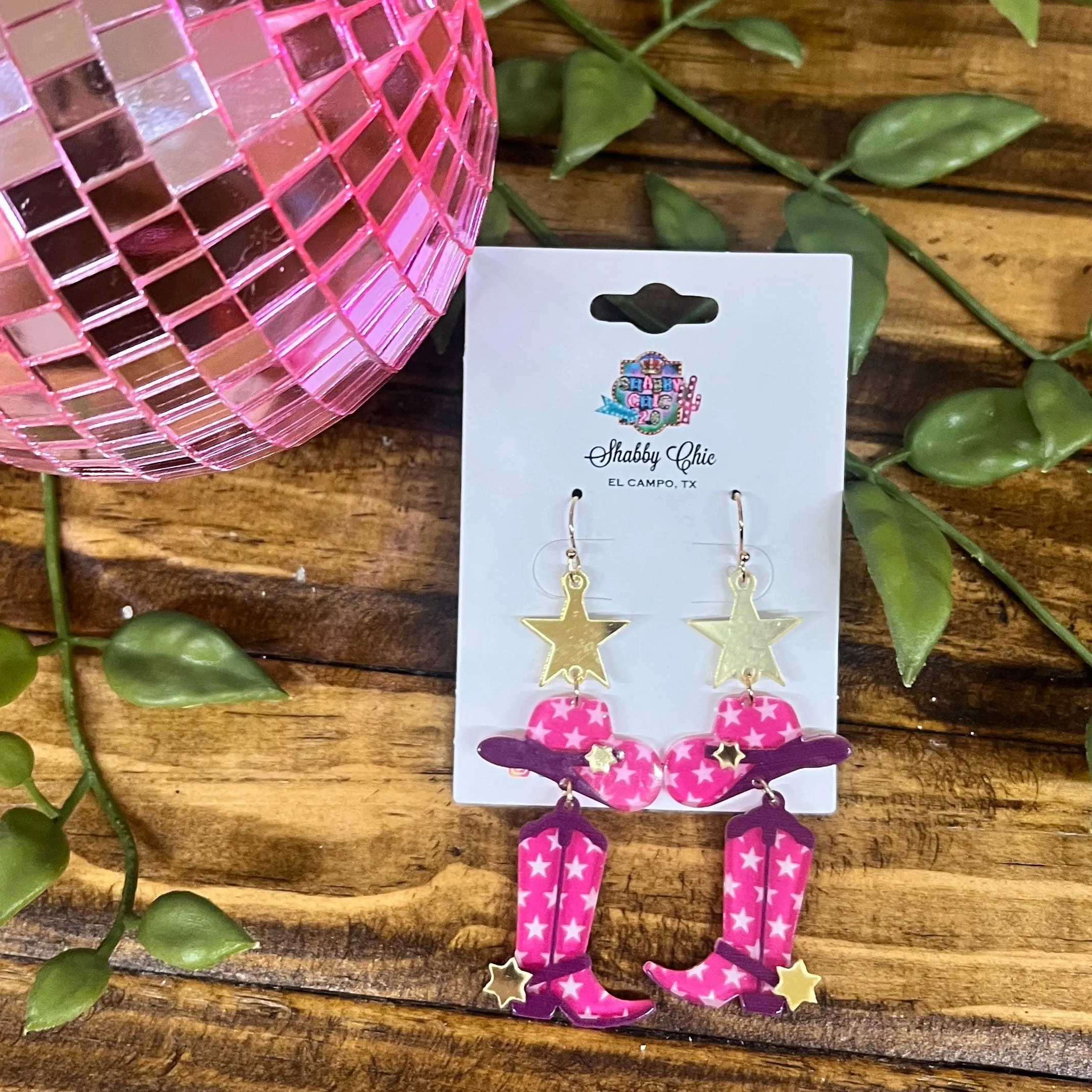 Boots with Stars Earrings