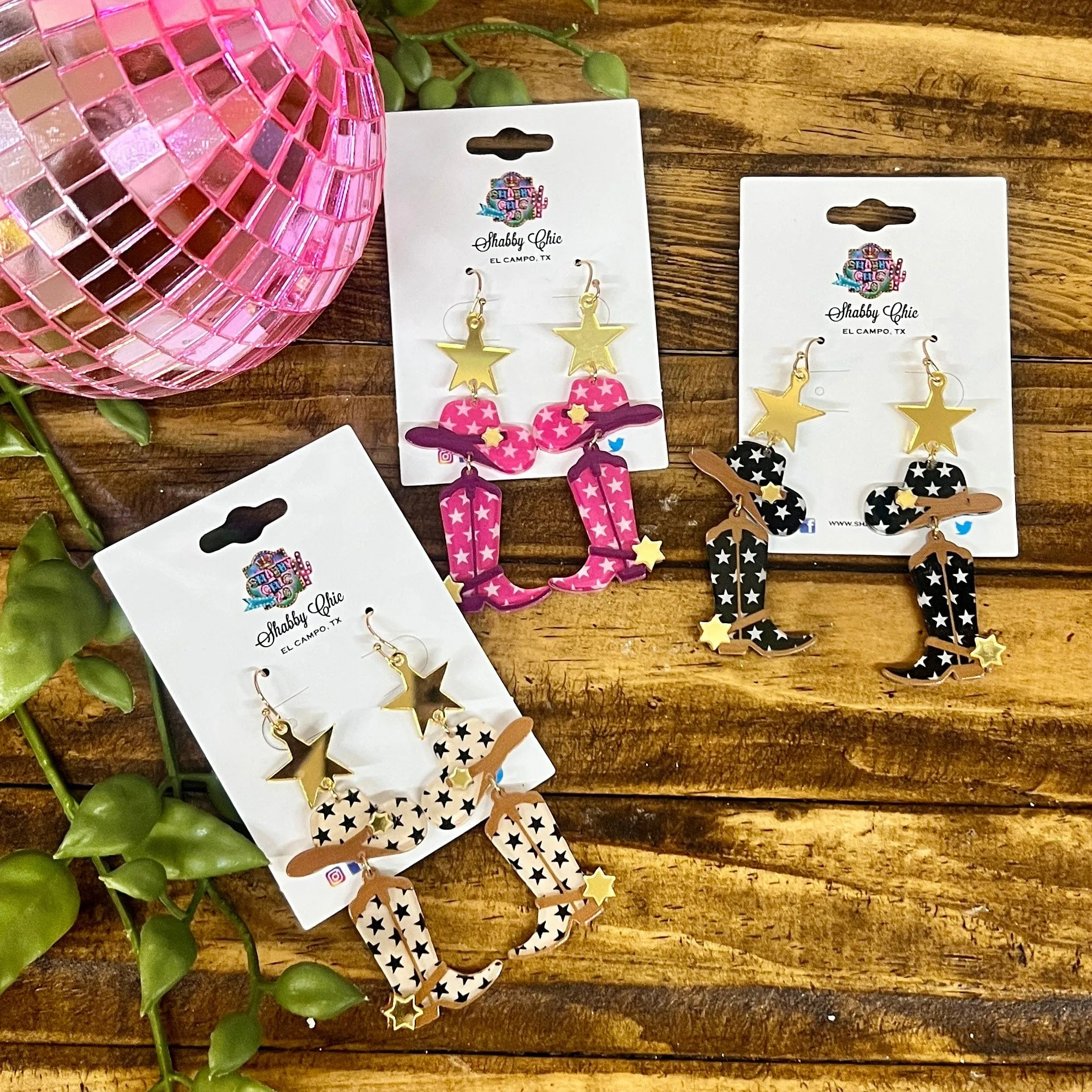 Boots with Stars Earrings