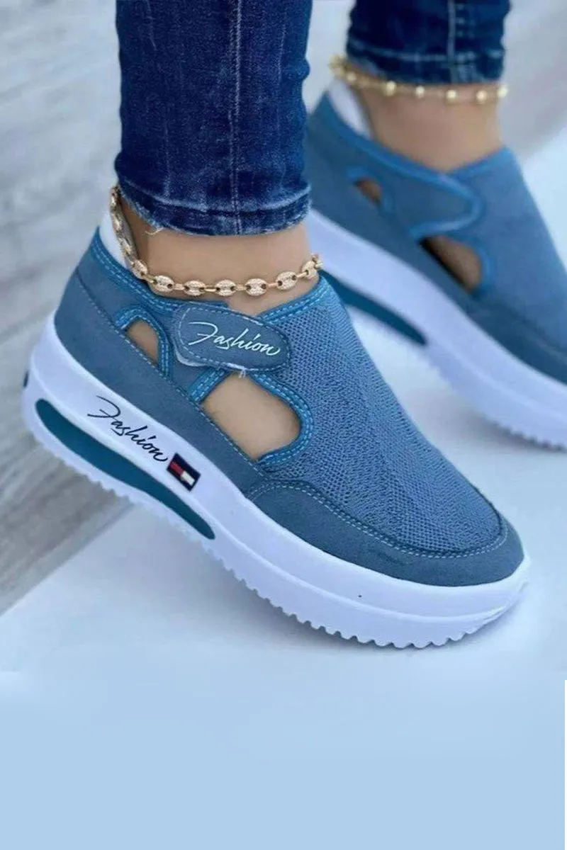 Breathable Wedge Sneakers
