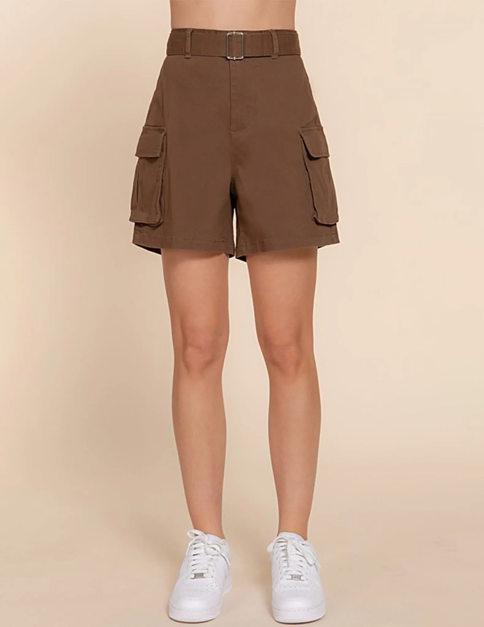 Brooklyn Chocolate Cotton Cargo Shorts