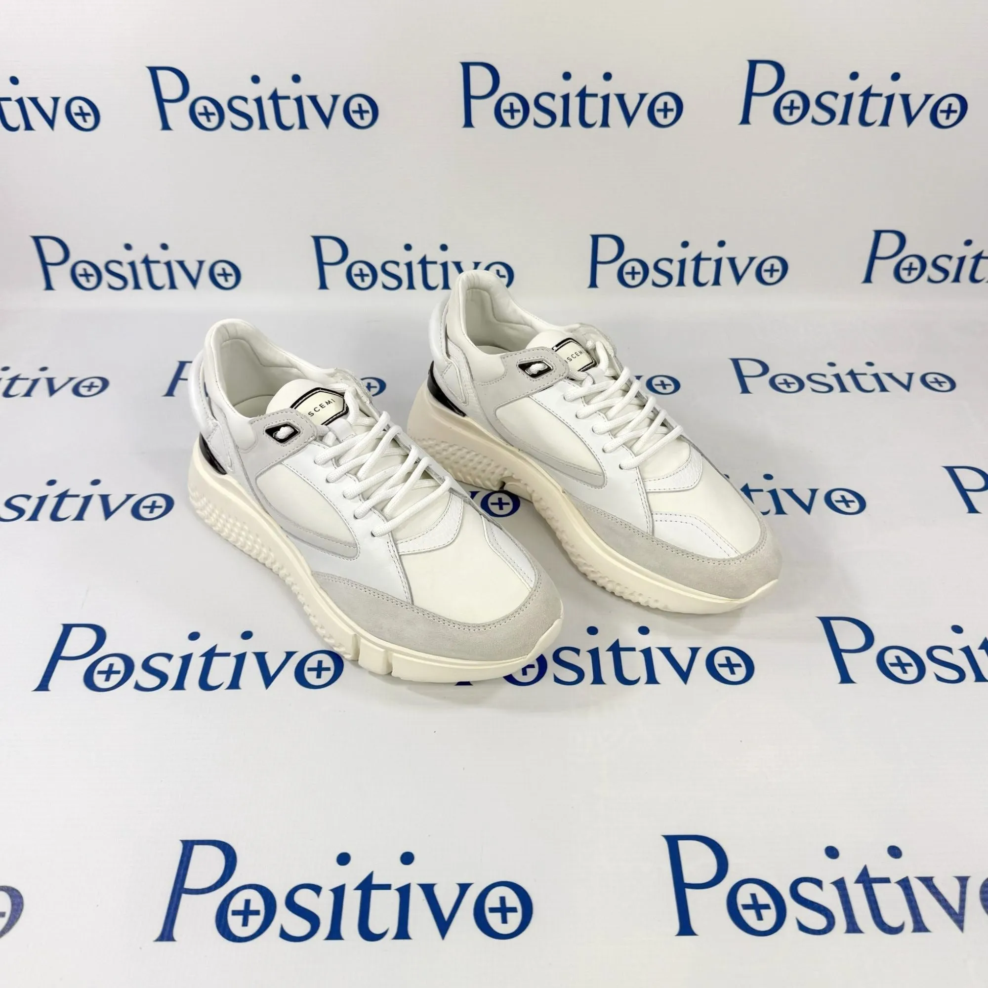 Buscemi Veloce Mix Alce Bianco Ottico Suede Neoprene Sneakers