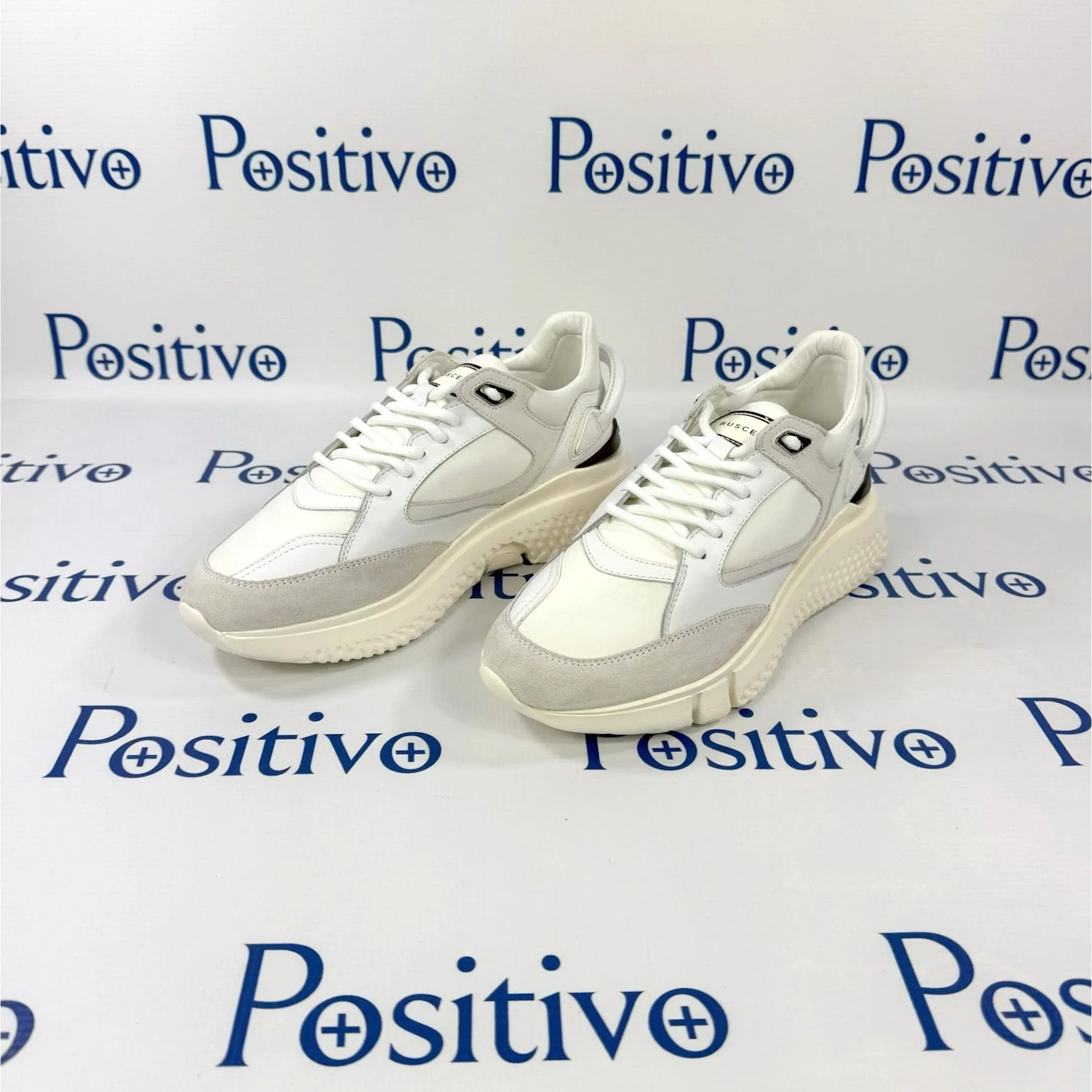 Buscemi Veloce Mix Alce Bianco Ottico Suede Neoprene Sneakers