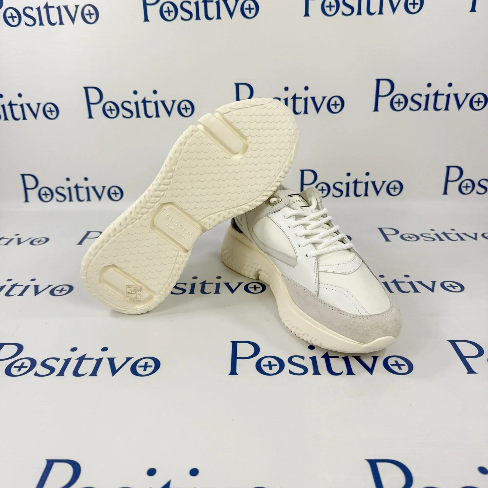 Buscemi Veloce Mix Alce Bianco Ottico Suede Neoprene Sneakers