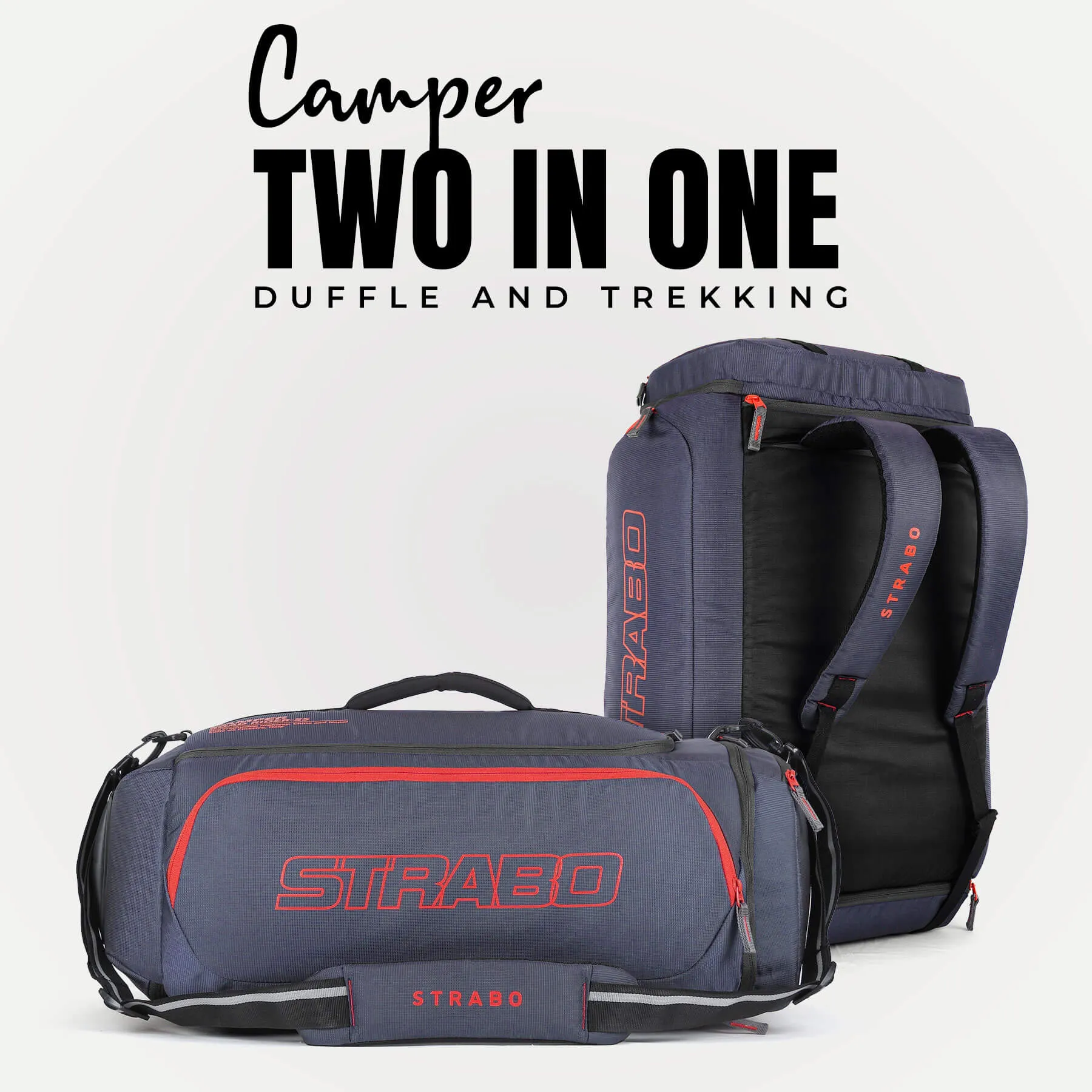 Camper 2-in-1 Duffel   Backpack - Grey