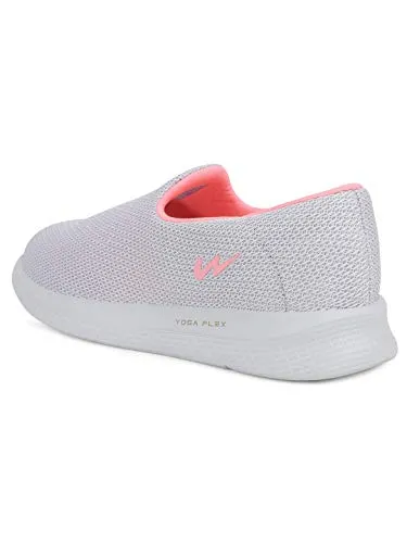 Campus Women's Zoe Plus L.Gry/B.Pink Running Shoes -4 UK/India