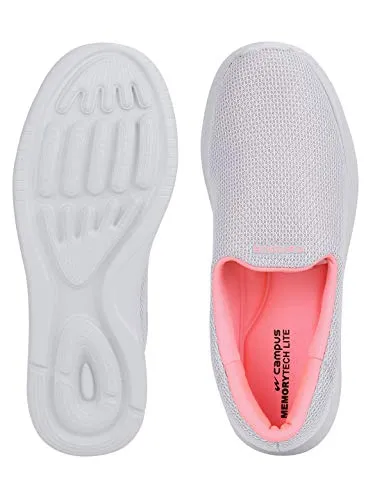 Campus Women's Zoe Plus L.Gry/B.Pink Running Shoes -4 UK/India
