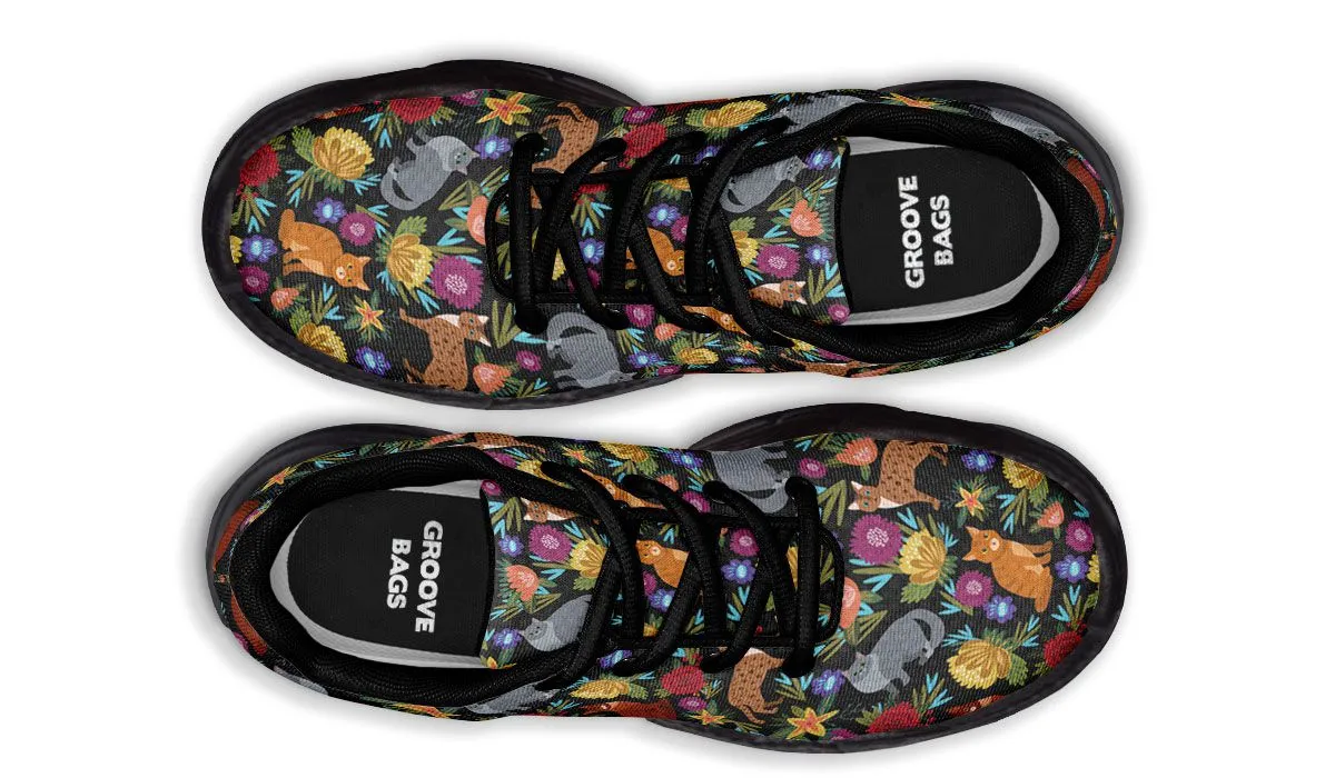 Cat Flower Chunky Sneakers