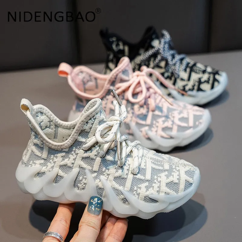 Children Shoes Fashion Boys Girls Soft Bottom Non Slip Sneaker Sports Shoes
