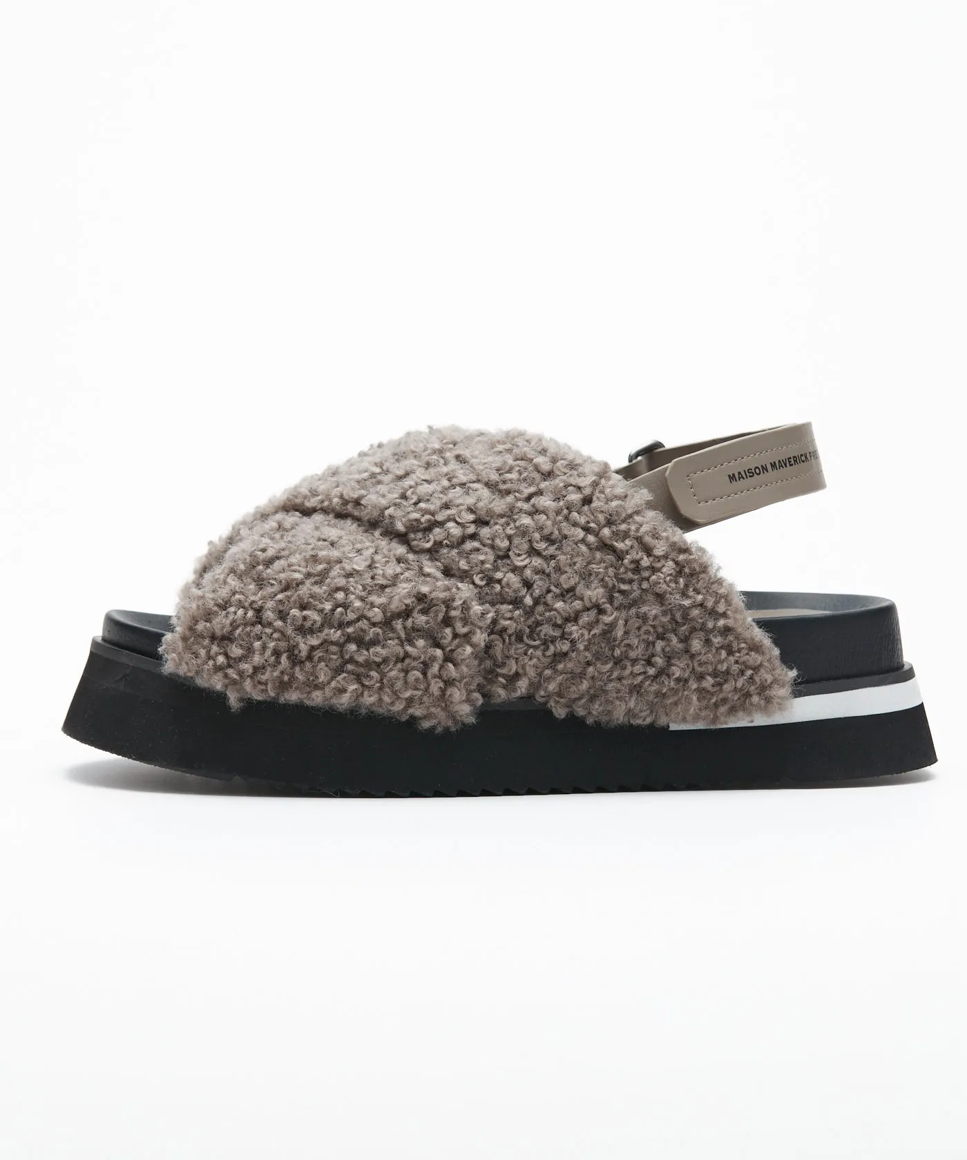 Chunky Sole Boa Sneakers - Gray
