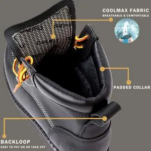 CK304 Men's 6" Soft Toe Non-Slip Water Resistant for Construction Work Boots
