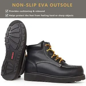 CK304 Men's 6" Soft Toe Non-Slip Water Resistant for Construction Work Boots