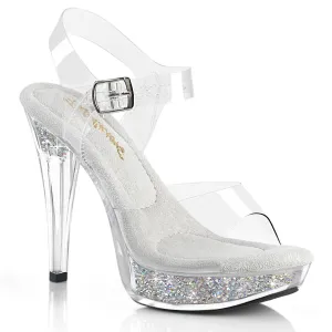 Clear Rhinestone Platform Shoe 5-inch Heel COCKTAIL-508RSI