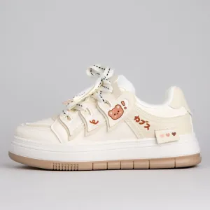 *CLEARANCE* Bear Essentials Casual White Sneakers - Women's