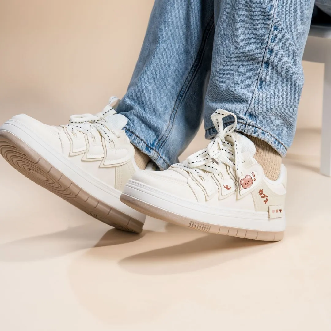 *CLEARANCE* Bear Essentials Casual White Sneakers - Women's