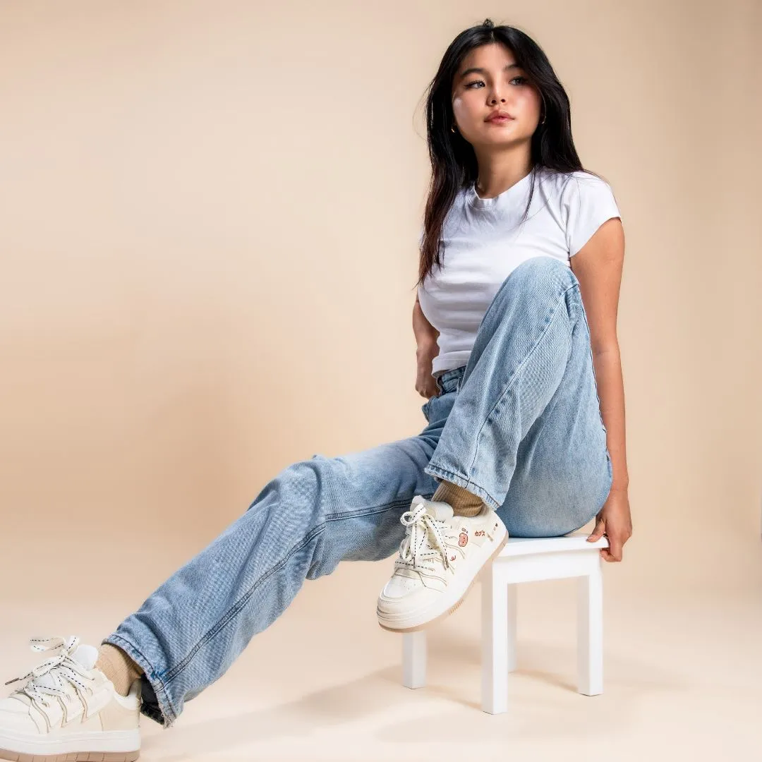 *CLEARANCE* Bear Essentials Casual White Sneakers - Women's