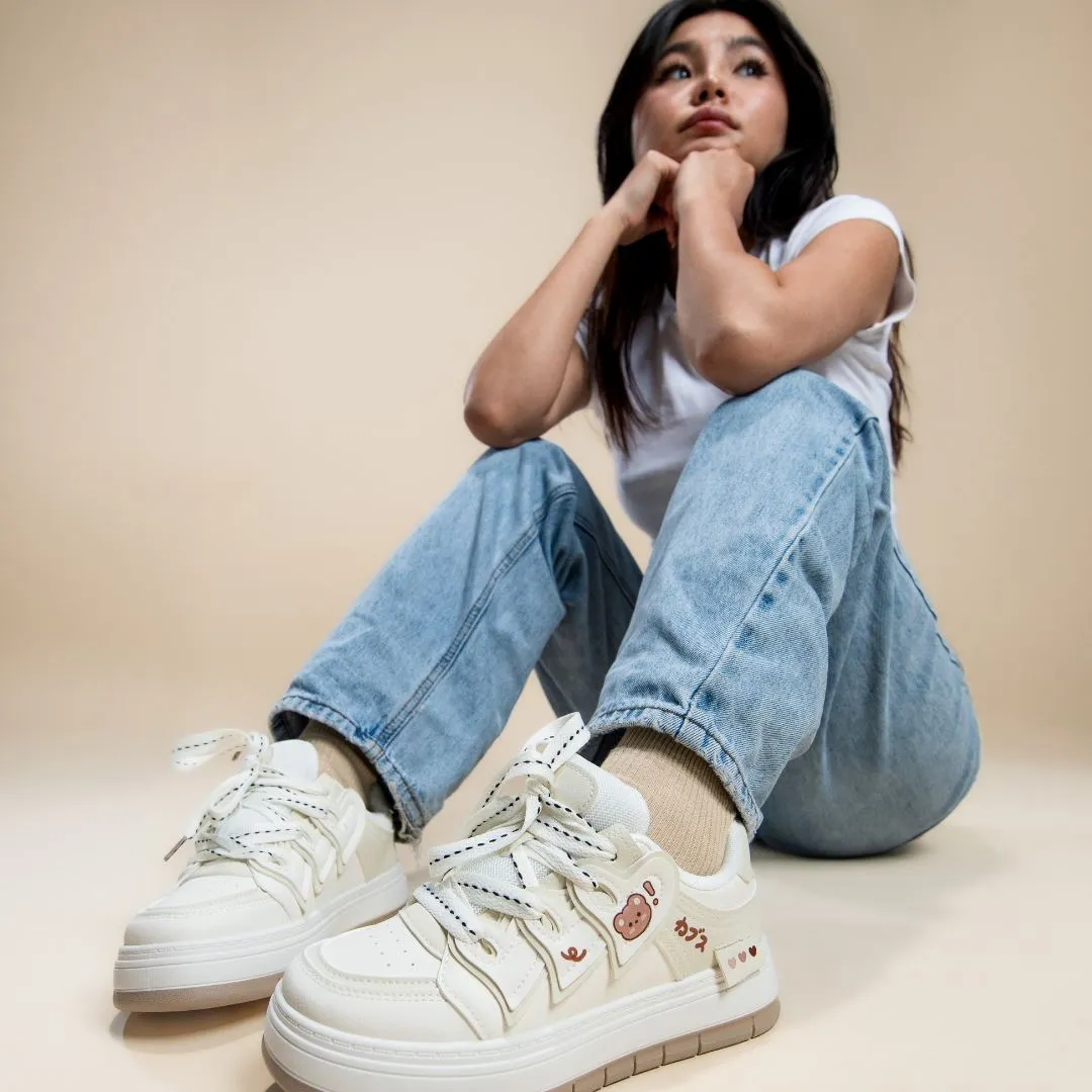 *CLEARANCE* Bear Essentials Casual White Sneakers - Women's