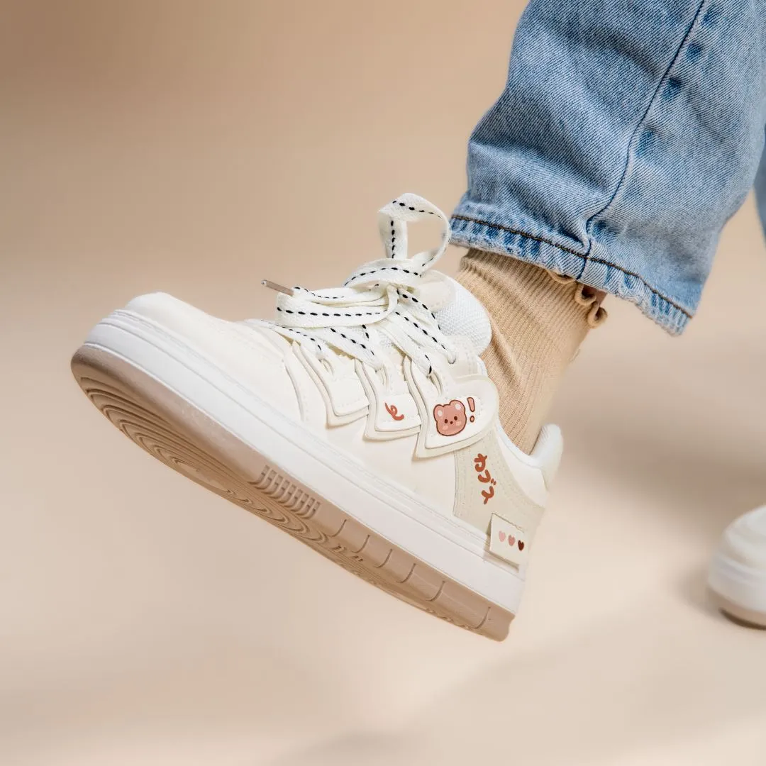 *CLEARANCE* Bear Essentials Casual White Sneakers - Women's