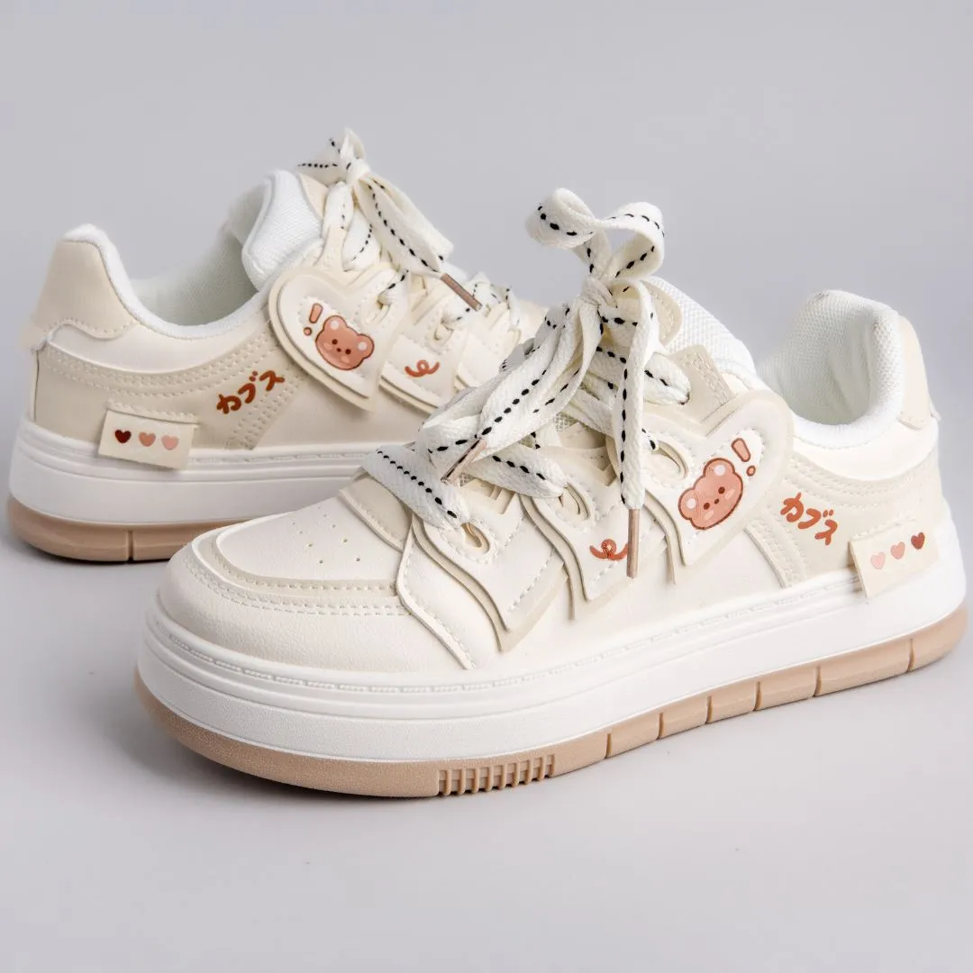 *CLEARANCE* Bear Essentials Casual White Sneakers - Women's