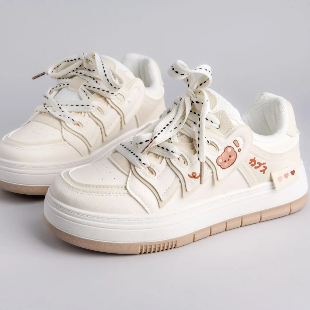 *CLEARANCE* Bear Essentials Casual White Sneakers - Women's