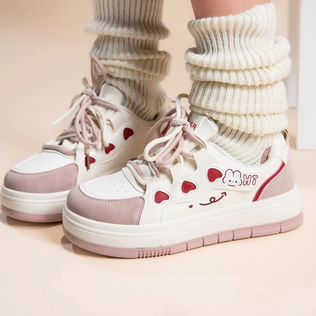 *CLEARANCE* Full of Hearts Loving Bunny Sneakers - Women's