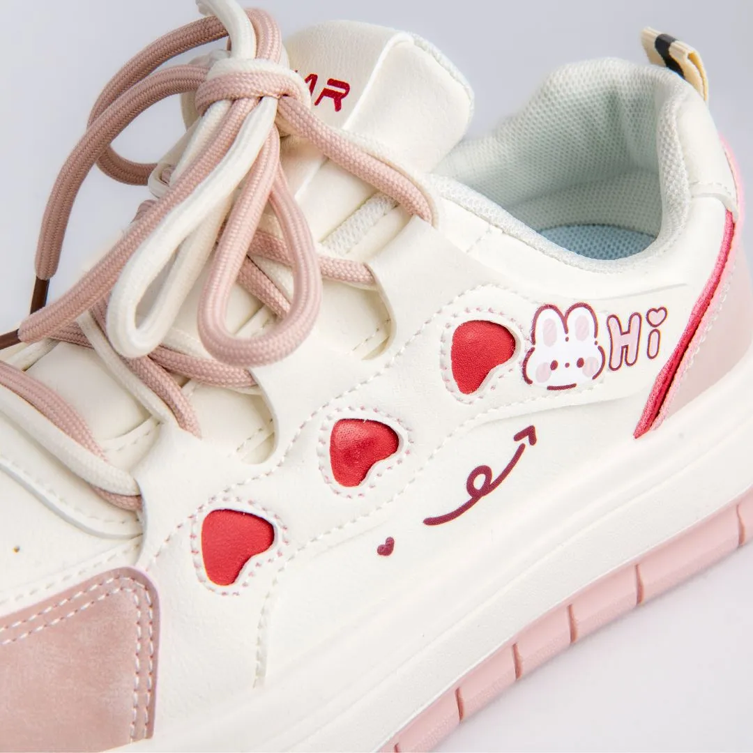 *CLEARANCE* Full of Hearts Loving Bunny Sneakers - Women's