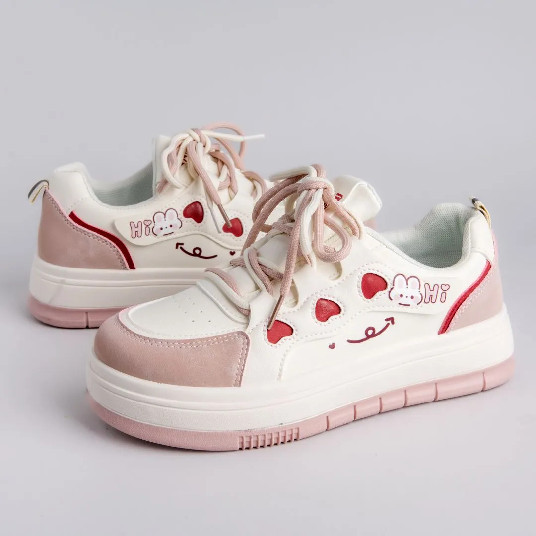 *CLEARANCE* Full of Hearts Loving Bunny Sneakers - Women's