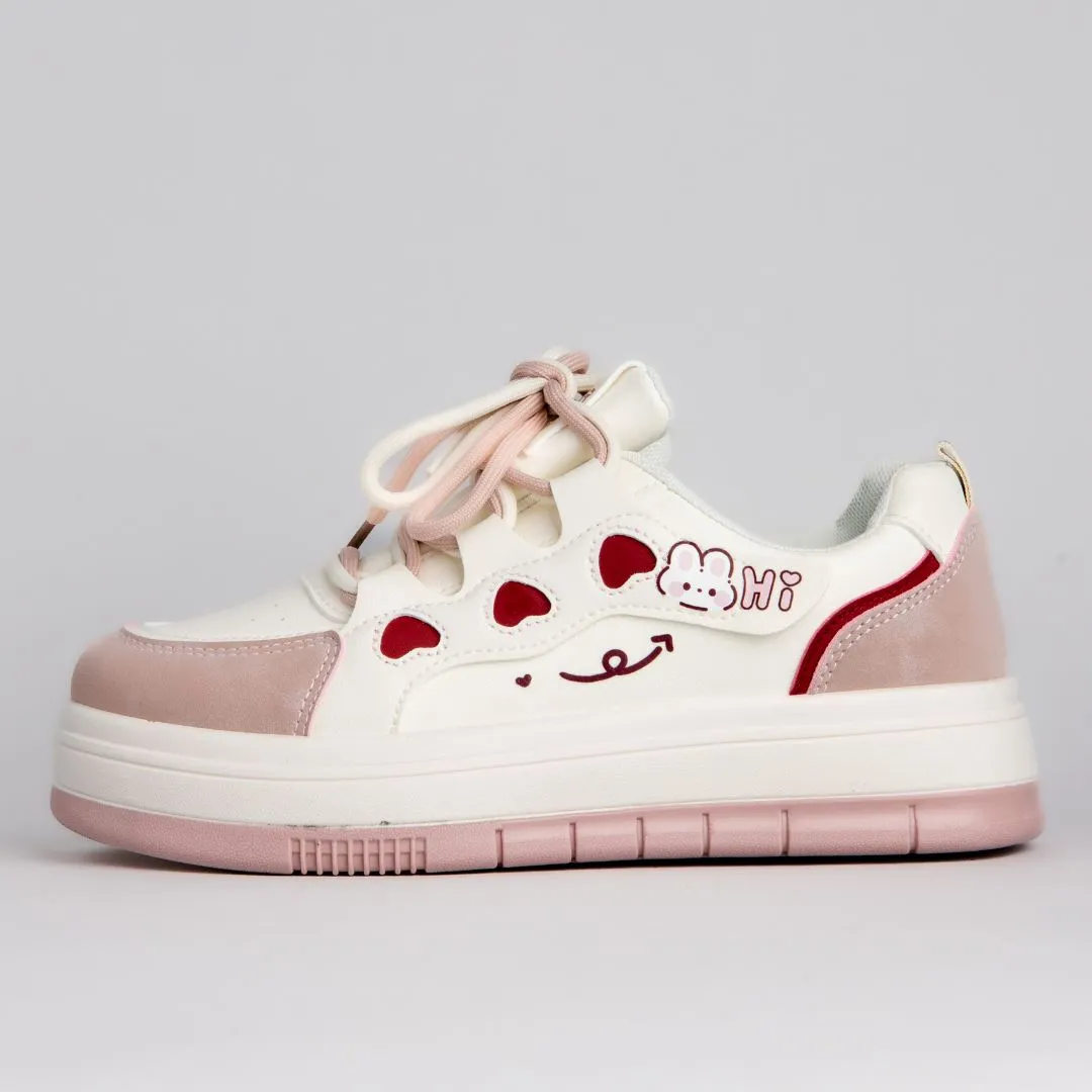 *CLEARANCE* Full of Hearts Loving Bunny Sneakers - Women's