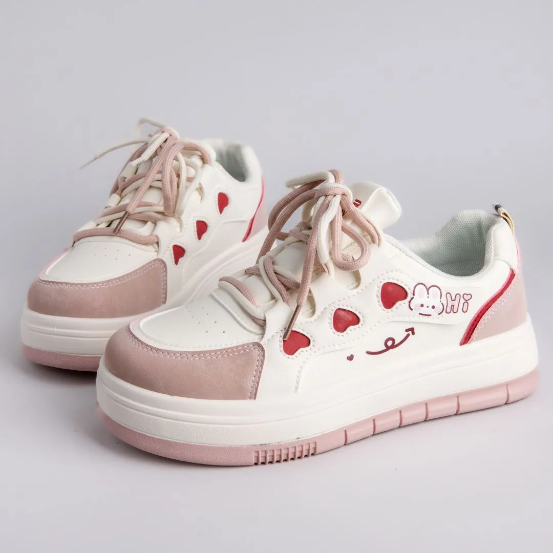 *CLEARANCE* Full of Hearts Loving Bunny Sneakers - Women's