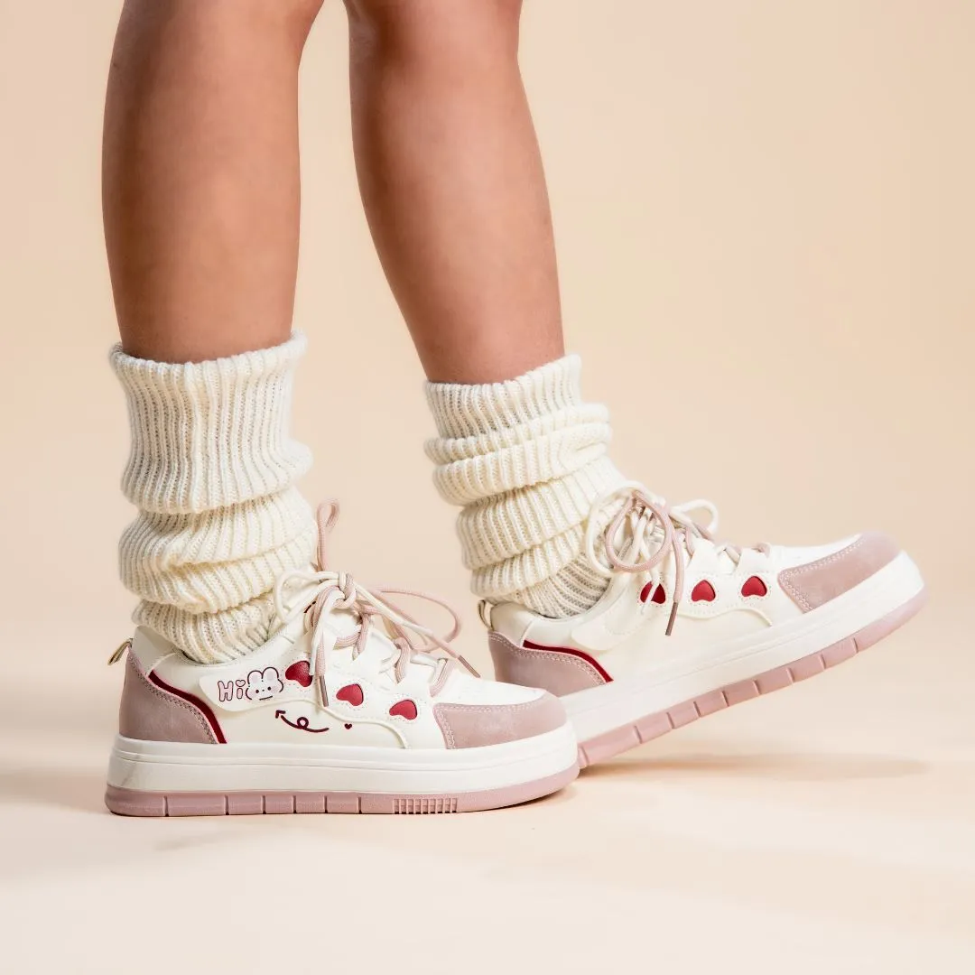 *CLEARANCE* Full of Hearts Loving Bunny Sneakers - Women's