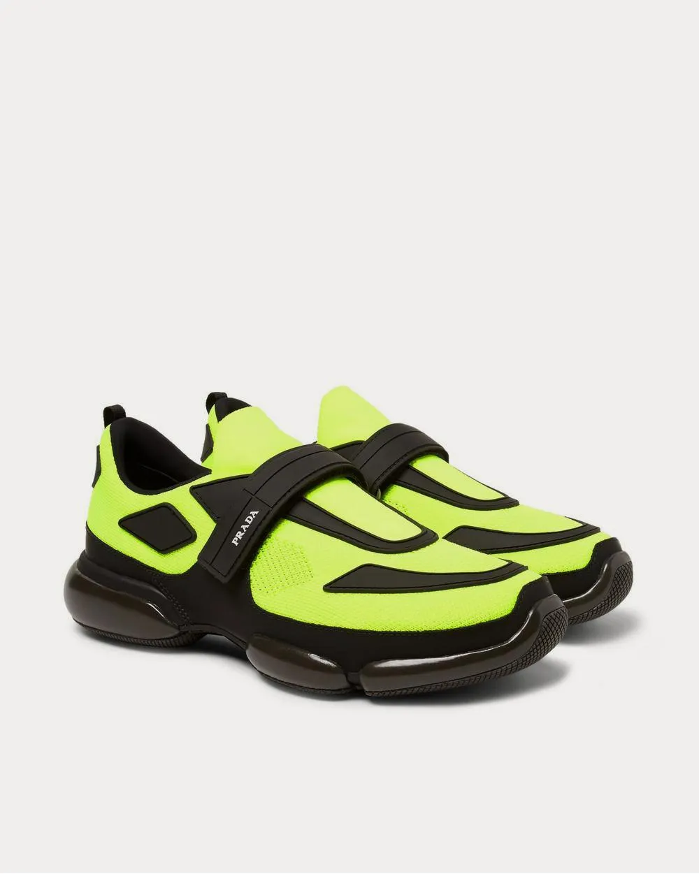Cloudbust Mesh, Rubber and Leather  Yellow low top sneakers
