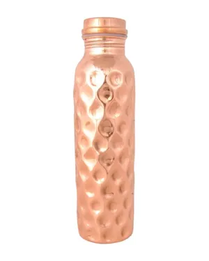 Copper Bottle Diamond Hammer Joint less Sleek