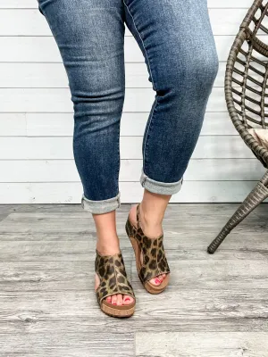Corkys "Carley" Wedge Sandal (Washed Cognac Leopard)
