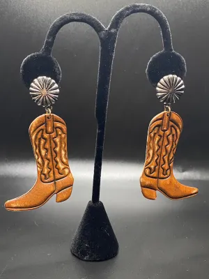 Cowboy Boots and Concho Earrings