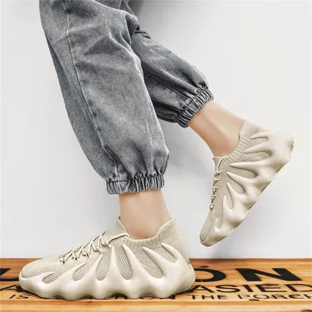 Damyuan Fashion Sneakers for Men Slip On Walking Shoes Non Slip Lightweight Breathable Mesh Running Shoes Comfortable Socks Shoes