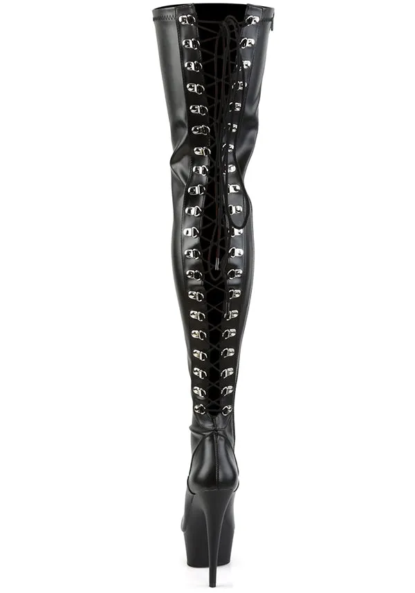 DELIGHT-3063 [Matte Black] | PLATFORM BOOTS [PREORDER]