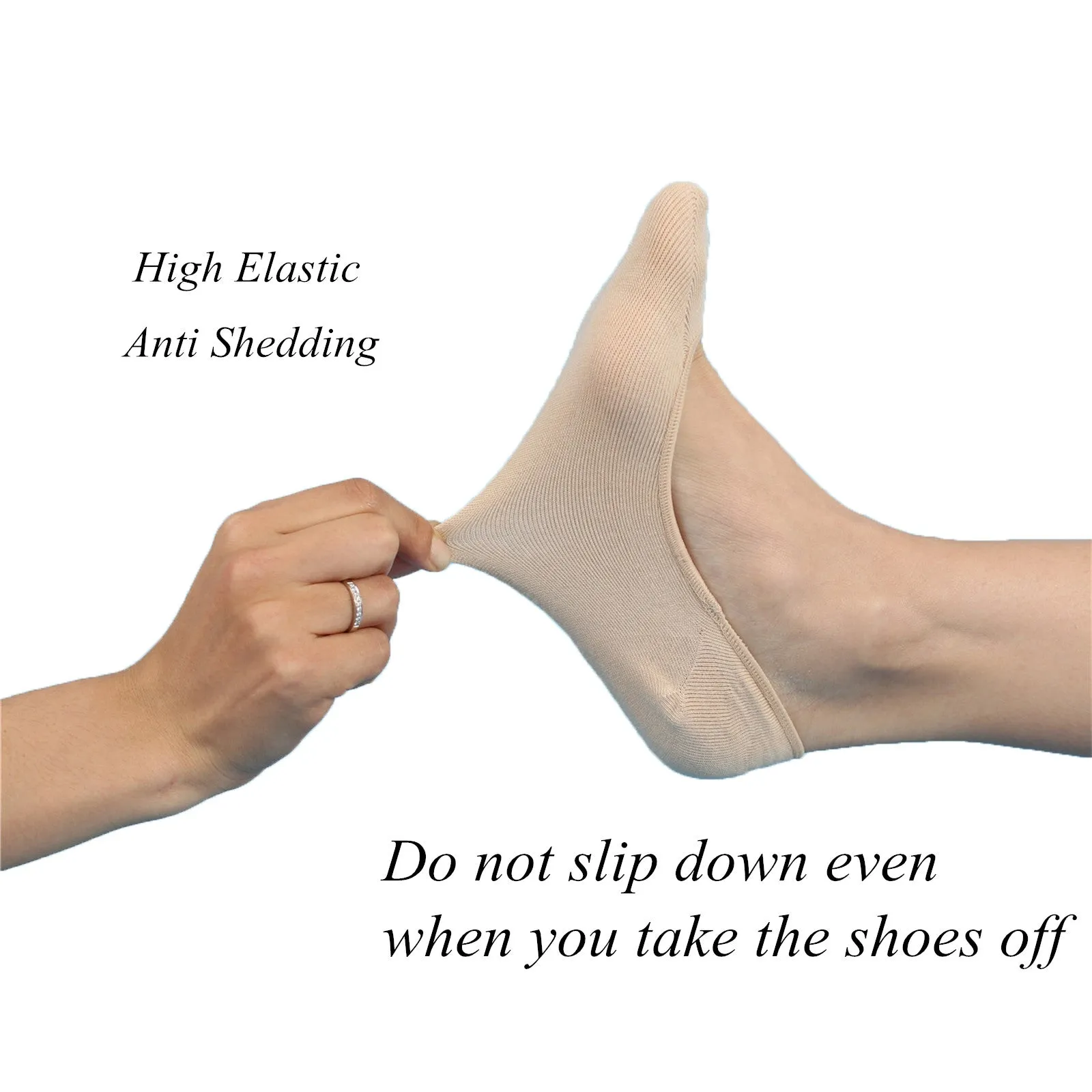DEVUGGO 4 Pairs No show Socks Non Slip Invisible Hidden Socks for Women