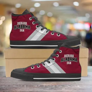 Diehard Alabama Fan Canvas High Top Shoes