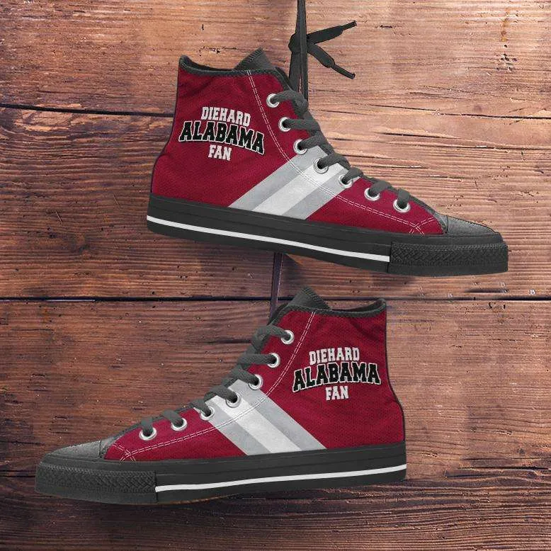 Diehard Alabama Fan Canvas High Top Shoes