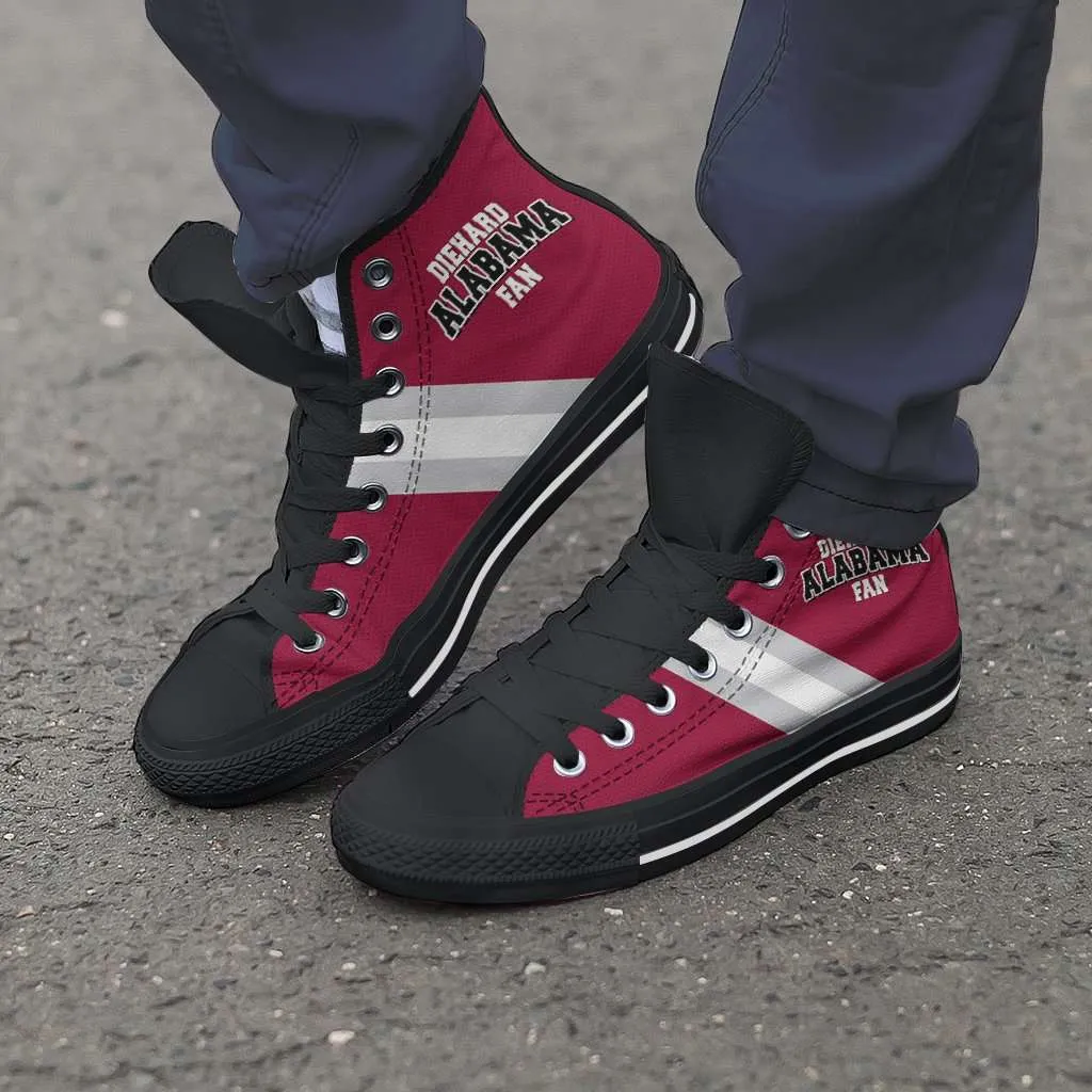Diehard Alabama Fan Canvas High Top Shoes