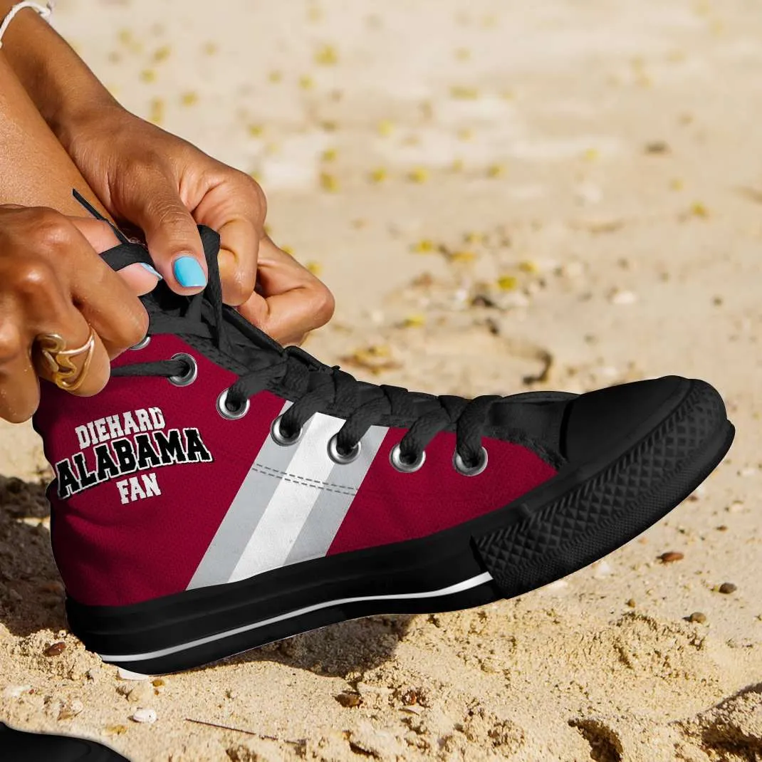 Diehard Alabama Fan Canvas High Top Shoes