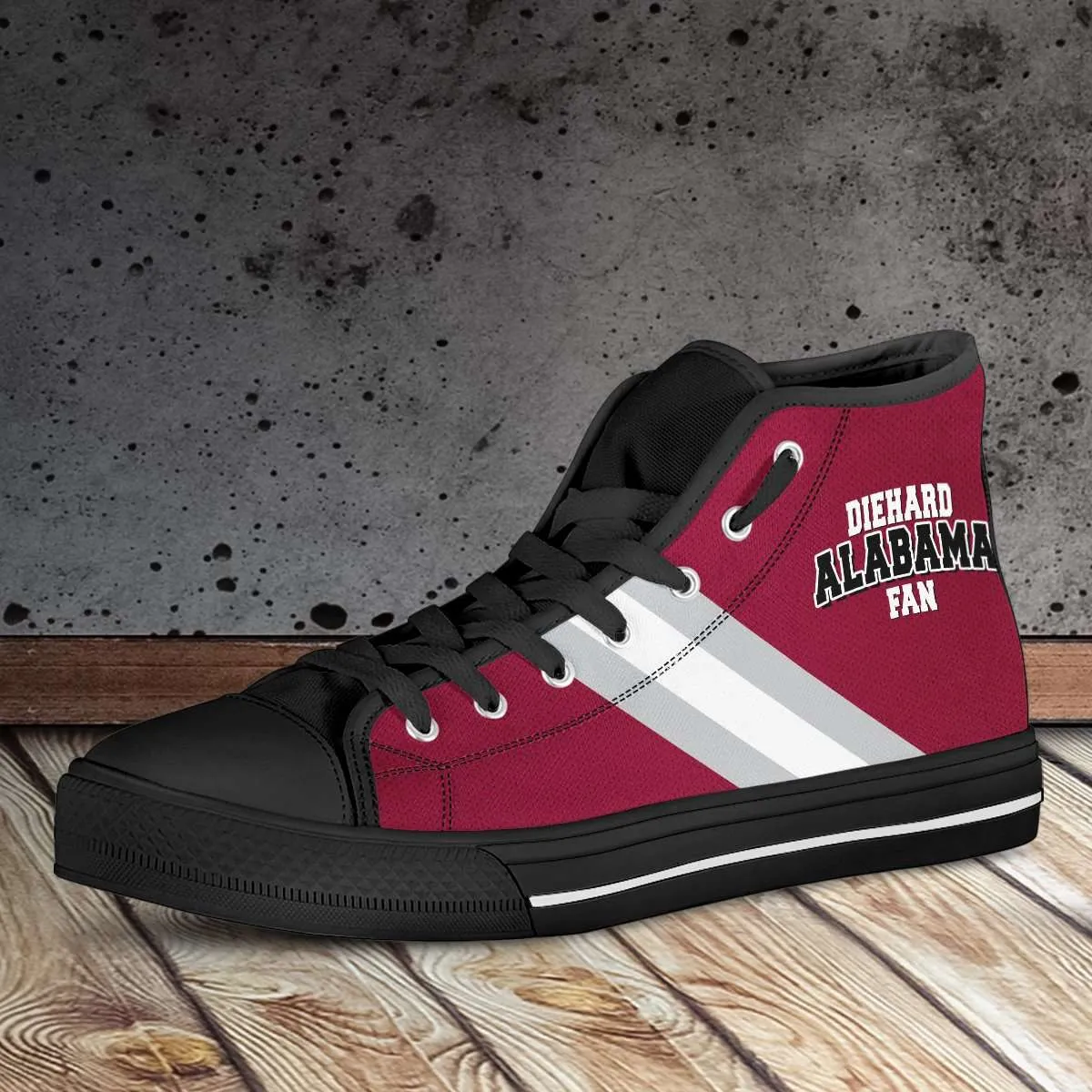 Diehard Alabama Fan Canvas High Top Shoes